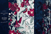 Cherry Rose Sage Floral Pattern, a Pattern Graphic by paper aesthetic (Thumbnail 5 of 9)