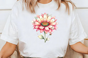 Whimsical pink Summer flower clipart, an Illustration by Designworld (Thumbnail 7 of 7)