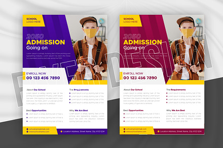Admission Flyer Design, a Flyer Template by MxVect Stock