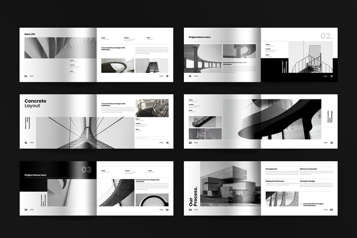 Architecture Portfolio Template, a Brochure Template by Spark_Creative (Photo 11 of 12)