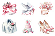 Cute Wedding  Clipart, an Illustration by CreationArt (Thumbnail 3 of 7)