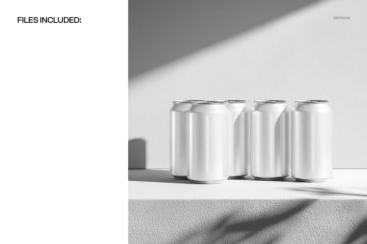 Soda Can Collection Studio Mockup, a Cups & Container Mockup by creatsy5 (Photo 2 of 5)