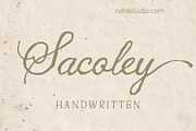 Sacoley - Script Font, a Script Font by NDNL Studio (Thumbnail 1 of 10)