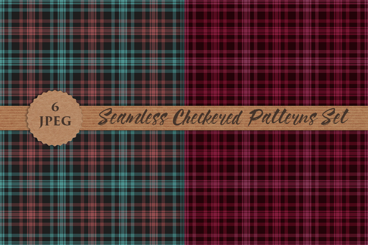 PLAID CHECKERED seamless patterns, a Pattern Graphic by Futurel (Photo 4 of 4)