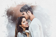 Dreamy Couple Watercolors Effect, an Action Add-On by MRI STUDIO (Thumbnail 17 of 21)