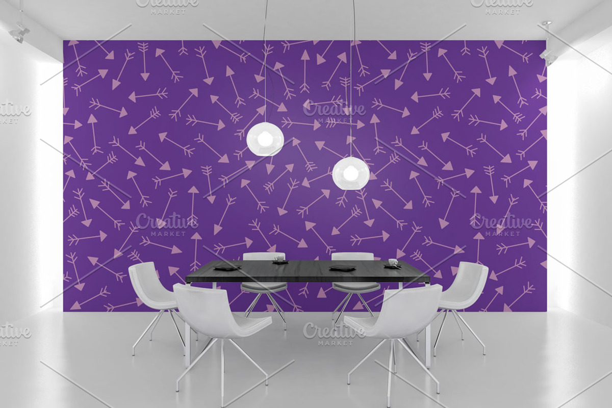 Purple seamless arrow patterns, a Pattern Graphic by ExpressShop (Photo 5 of 6)