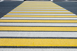 Crosswalk pedestrian crossing containing pedestrian crossing, road, and