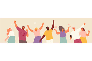 Happy successful people