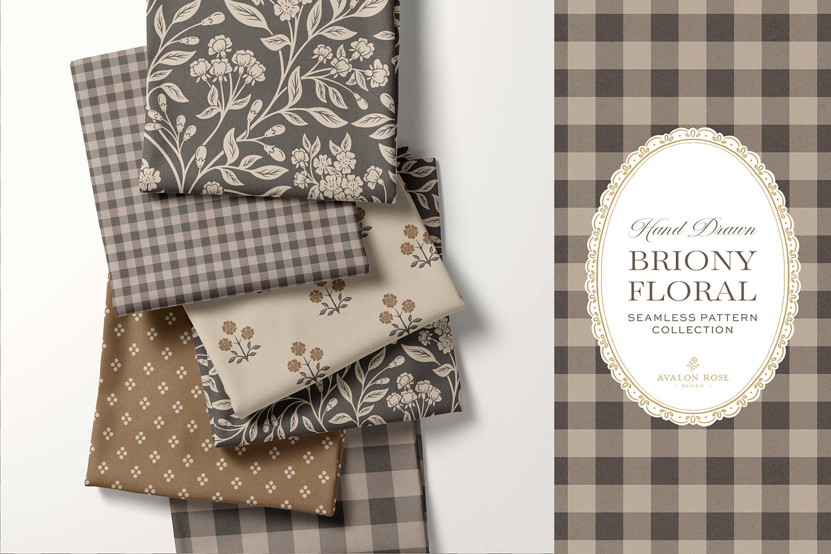 Farmhouse Brown Floral Patterns, a Pattern Graphic by Eclectic Anthology (Photo 9 of 12)