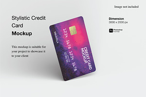 Stylistic Credit Card Mockup, a Product Mockup by ianmikraz