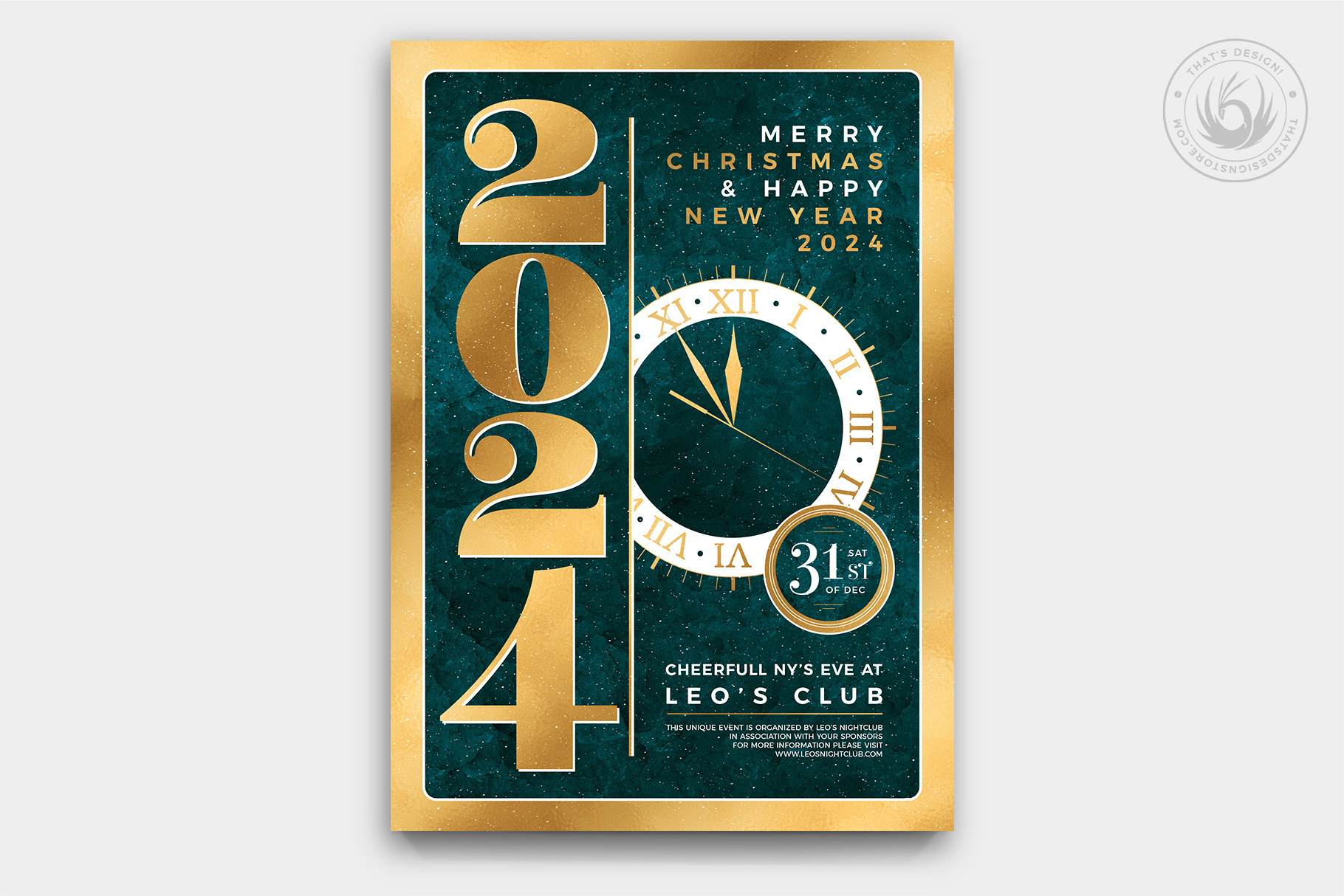 New Year Flyer PSD Template Design Creative Market