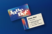 Blue Gradient Business Card, a Business Card Template by graphicook (Thumbnail 3 of 3)