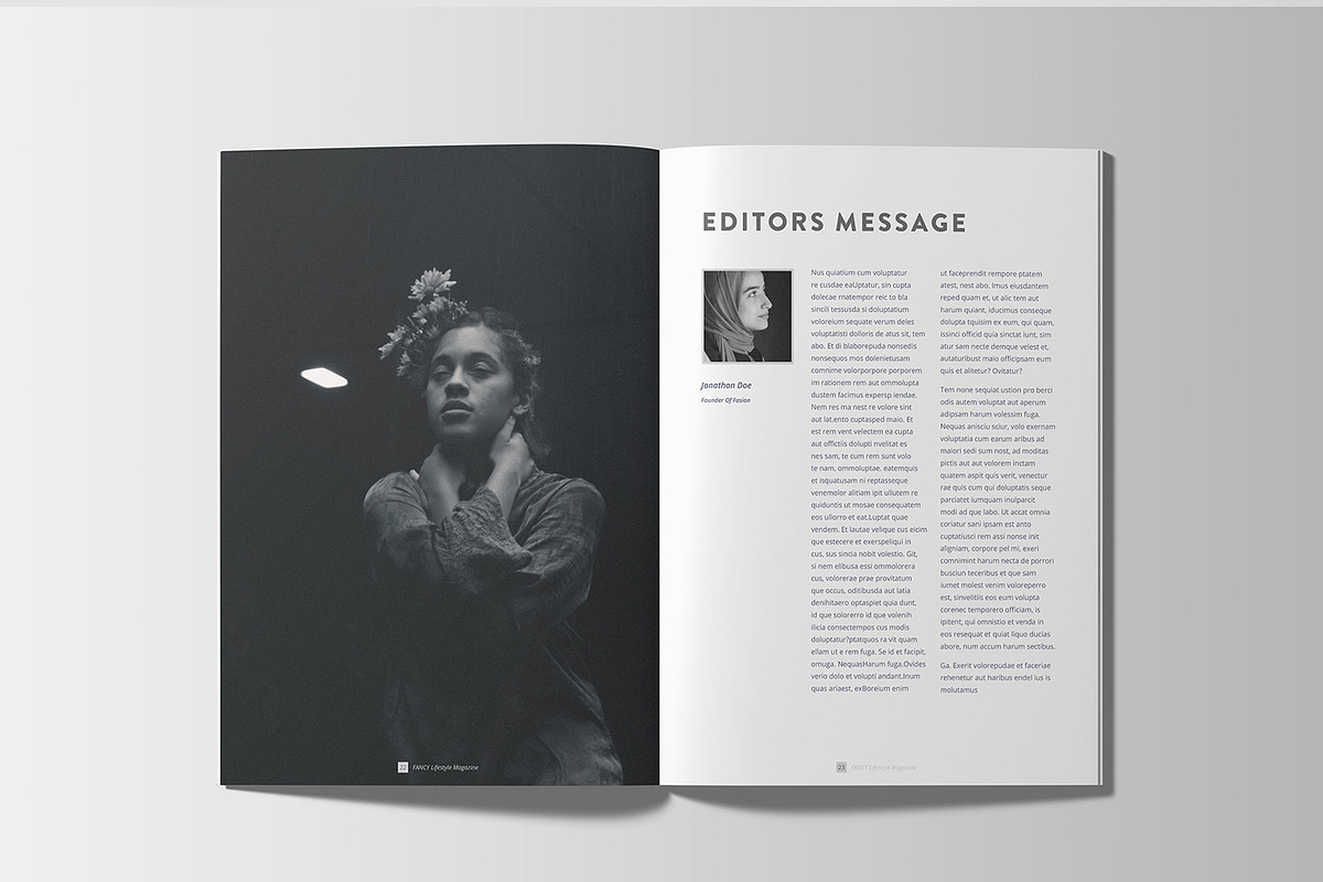 Gray Scale Fashion Magazine, a Magazine Template by Layout Design (Photo 9 of 10)