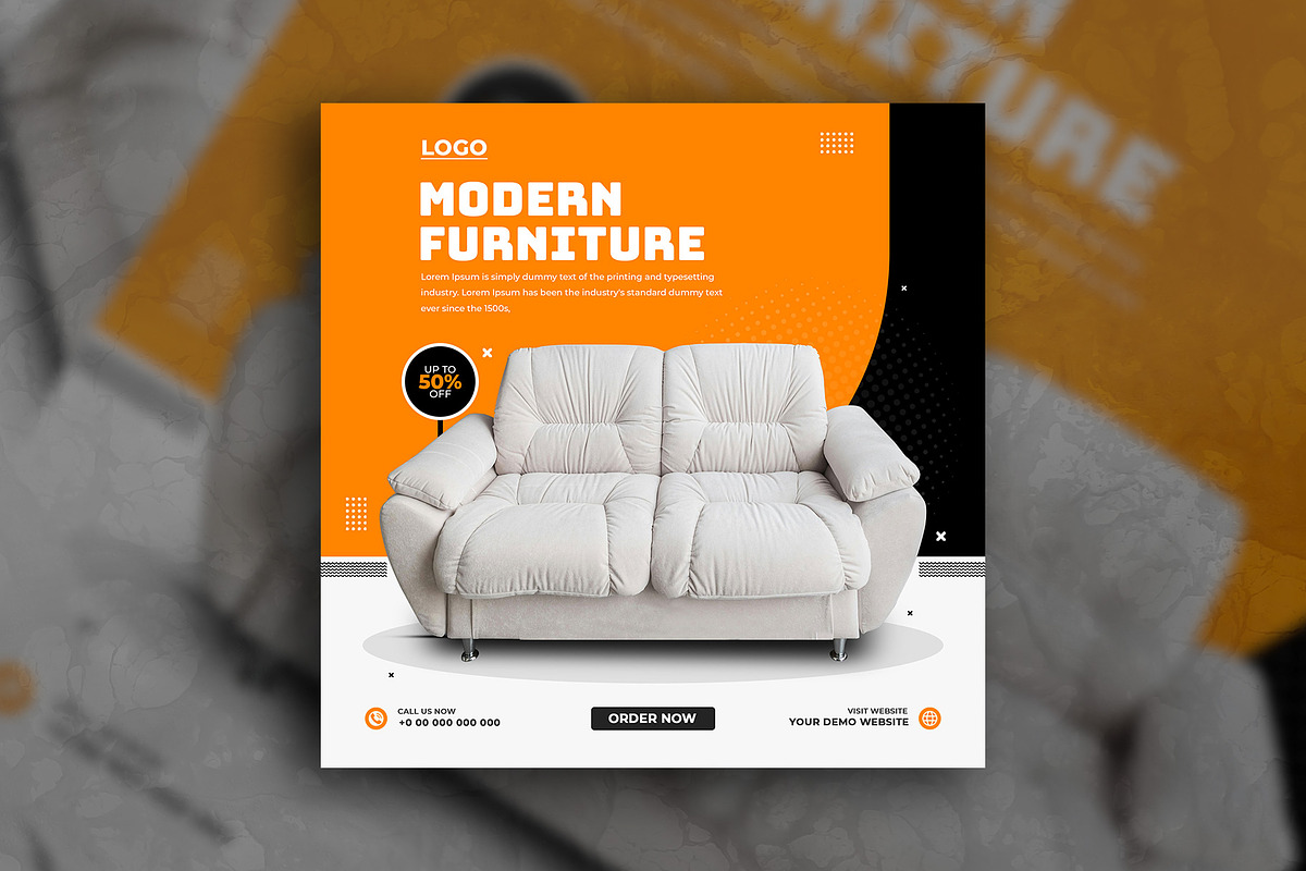 Furniture sale social media template, a Social Media Template by Tanmoy Topu (Photo 16 of 16)