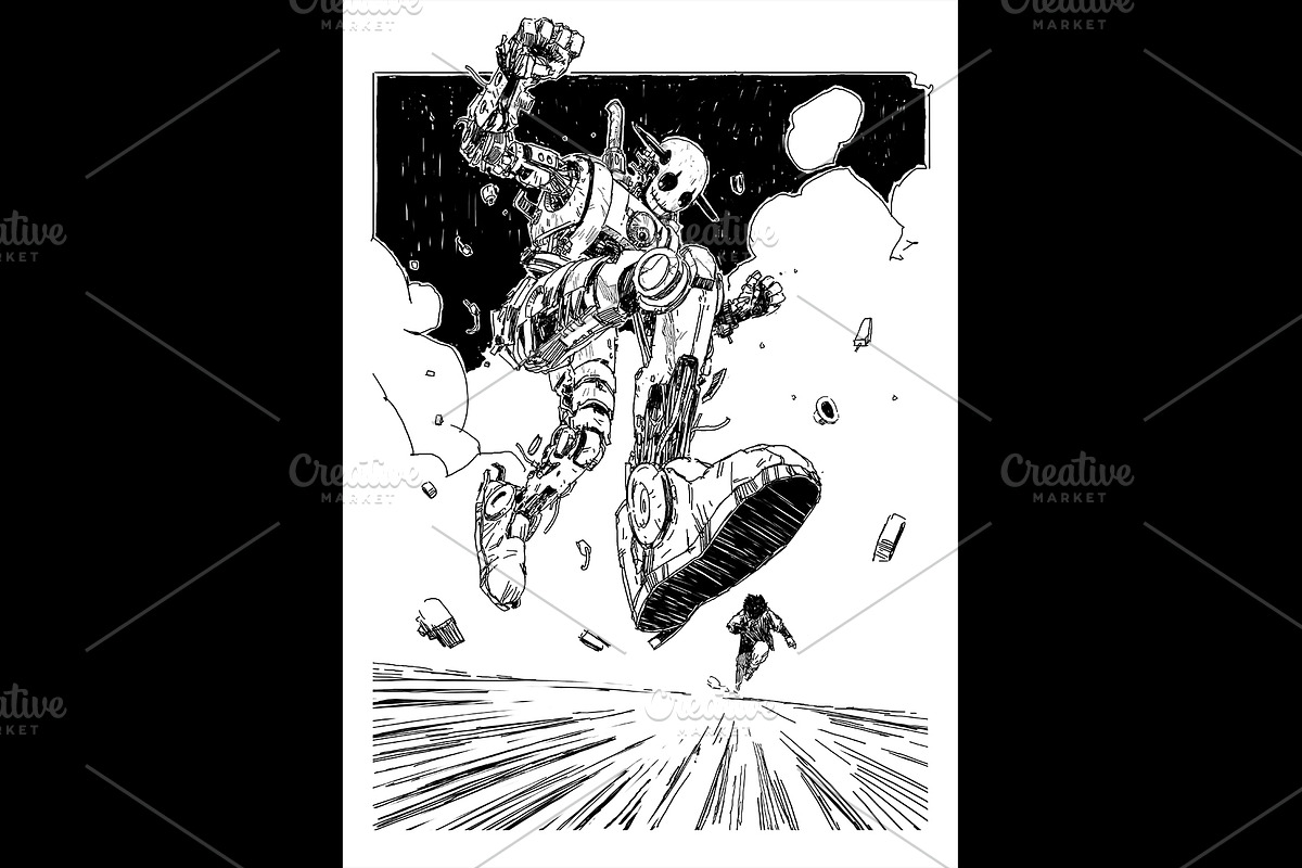 Black & white drawing collection., a Person Illustration by Grandfailure (Photo 5 of 23)