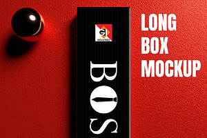 Realistic Long Box Mockup PSD 201