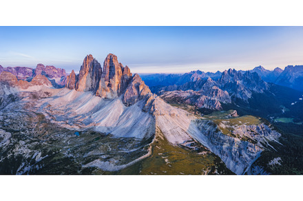 Aerial panoramic view of Tre Cime di, a Nature Photo by Igor Tichonow