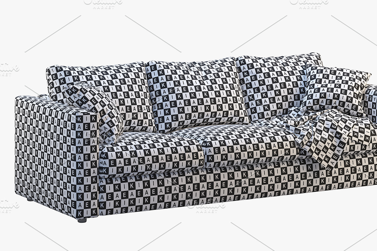 Three-seat sofa (2 options) 3D model, a Furniture 3D Model by 3dmitruk (Photo 15 of 16)