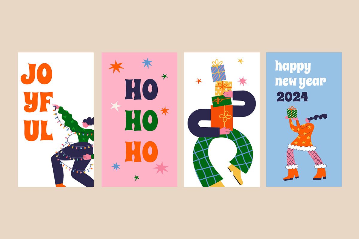 Groovy Bizarre Xmas Characters, a Seasonal Illustration by Marish (Photo 3 of 8)