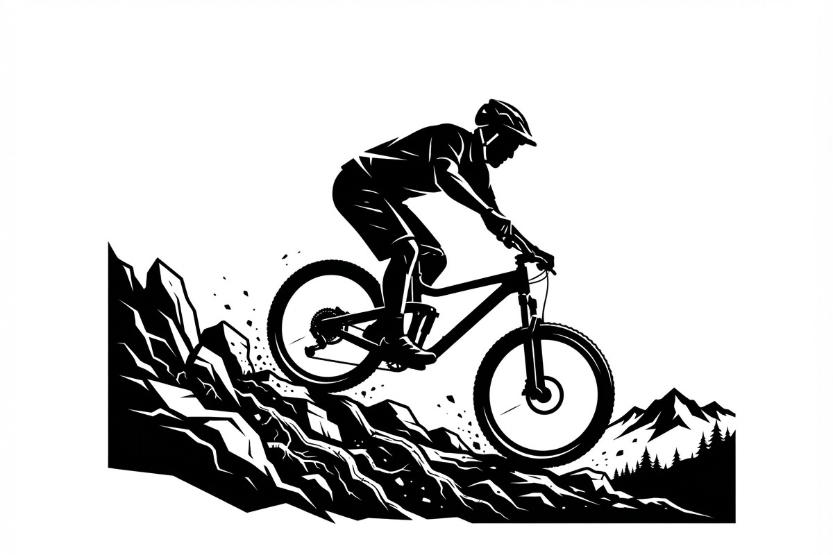 Mountain Biker Silhouette, a Person Illustration by Amazin_art (Photo 14 of 27)