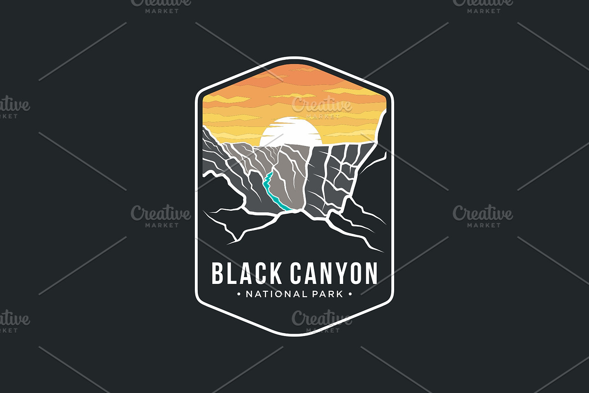 Black canyon National Park Logo, a Branding & Logo Template by swarnstudio