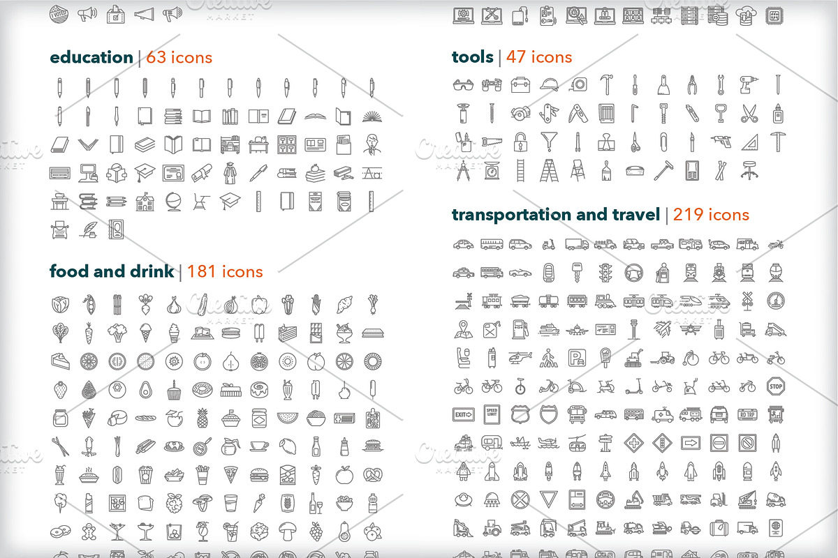 Full shop outline icon bundle, an Outline Icon by Picture Window (Photo 9 of 10)