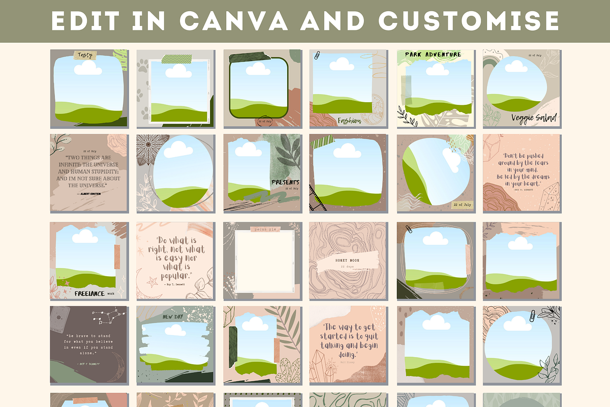 Canva Instagram Templates, a Social Media Template by NViolet (Photo 3 of 5)