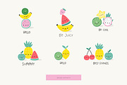 Be Cool - cute cartoon summer fruit, a Decorative Illustration by Barkova Nadya (Thumbnail 2 of 7)