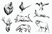 Hunting hand drawn logo elements, an Animal Illustration by Akimo Mia (Thumbnail 5 of 6)
