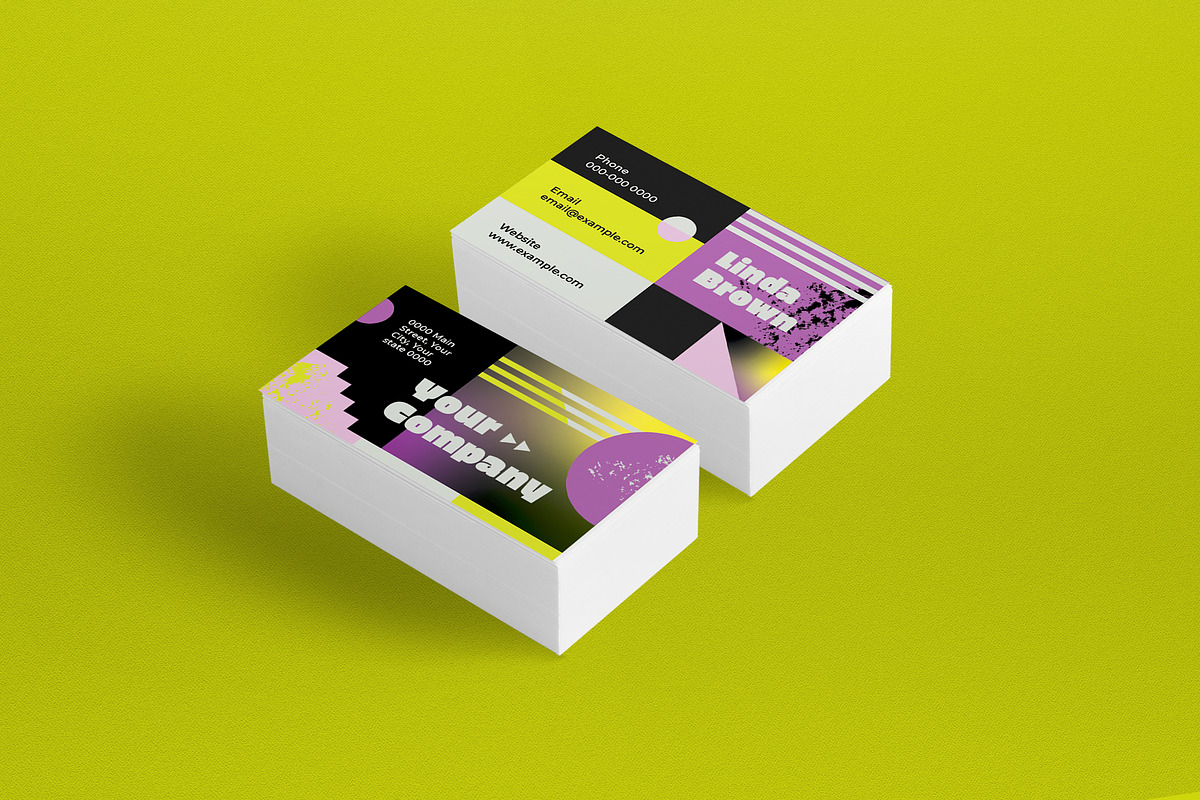 Gradient Geometric Business Card, a Business Card Template by graphicook (Photo 3 of 3)