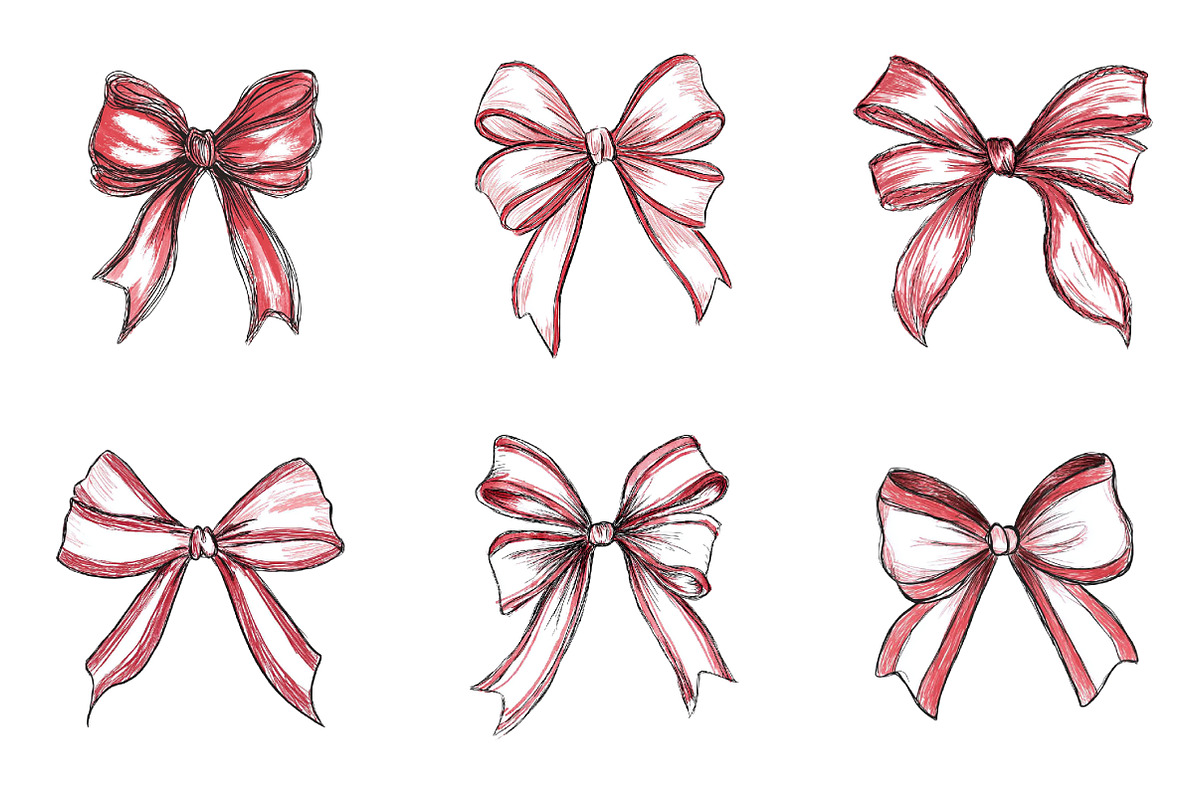 Coquette Valentine Ribbon Bow, an Illustration by Design Market (Photo 2 of 4)