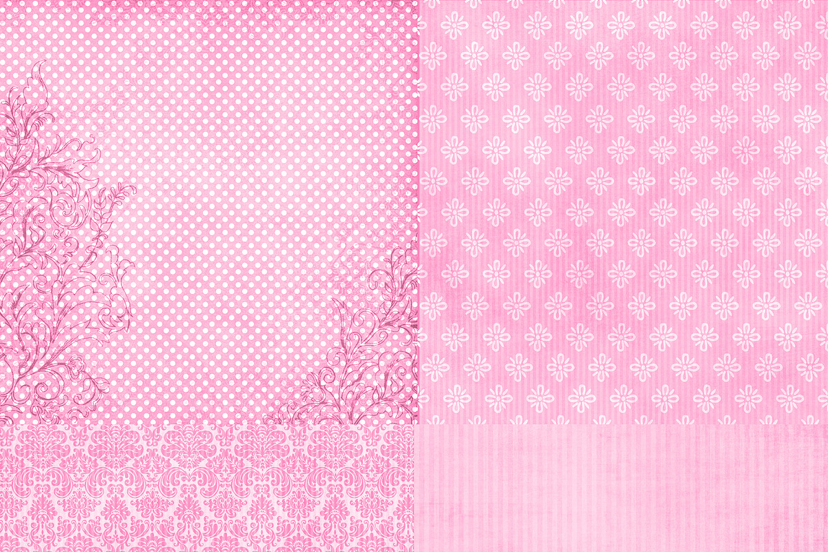 Wild About Pink Set 2 Digital Paper preview 4