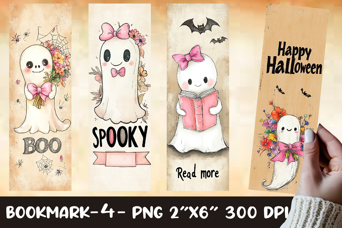 Cute Halloween Bookmark, an Illustration by Designworld