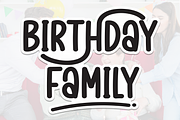 Birthday Family | Script Font, a Script Font by Scratchones (Thumbnail 1 of 9)