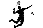 60 Badminton Player Smash Silhouette, a Person Illustration by Amazin_art (Thumbnail 5 of 26)
