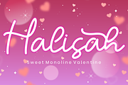 Halisah Sweet Script Monoline, a Script Font by MC Creative (Thumbnail 1 of 8)