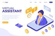 Isometric Online Customer Support, a Person Illustration by TAlex (Thumbnail 3 of 6)