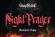 Night Prayer Blackletter Font, a Blackletter Font by Vampstudio (Thumbnail 1 of 13)