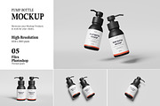 Pump Bottle Mockup Top View, a Packaging Mockup by AndikaGraphic (Thumbnail 1 of 6)