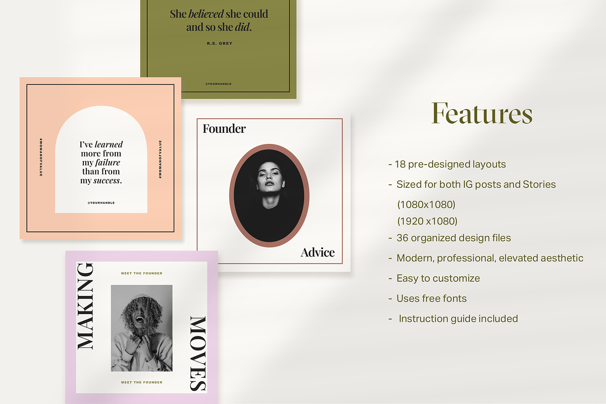 Entrepreneur Social Media Pack, a Social Media Template by North Eighth (Photo 3 of 13)