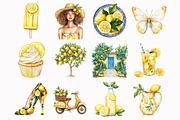 Watercolor Lemon Addiction Clipart, an Illustration by Design Market (Thumbnail 3 of 4)