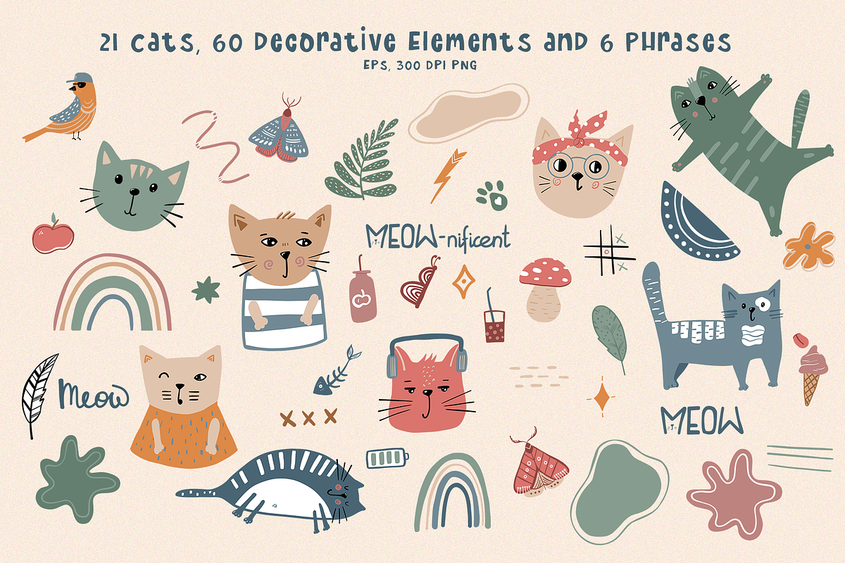 Meow-tastic cats on vacation, an Animal Illustration by PenguinArtStudio (Photo 3 of 11)