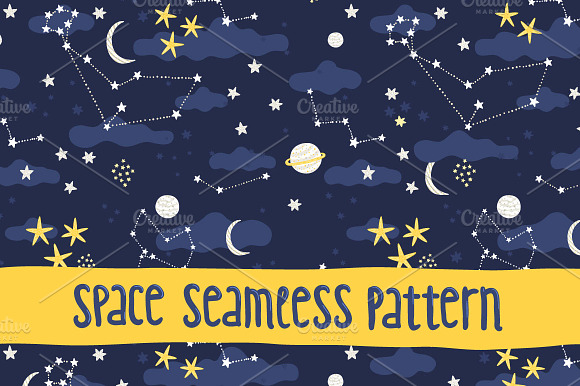 Space Seamless Pattern