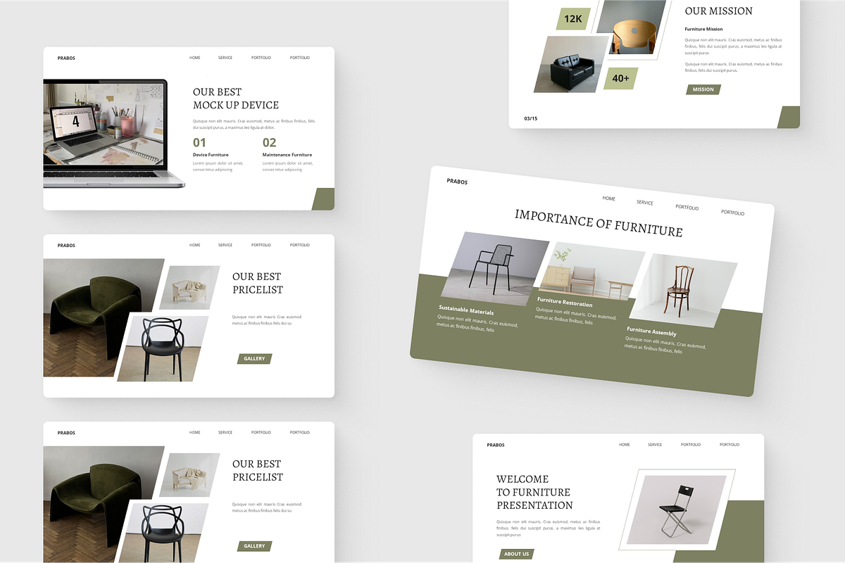 Furniture presentation Google Slide, a Presentation Template by SquidPixey (Photo 3 of 6)