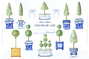 Chinoiserie Blue Watercolor, a Decorative Illustration by LABFcreations (Thumbnail 4 of 10)
