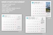 Wall Calendar 2027 (WC031-27-S), a Stationery Template by mikhailmorosin (Thumbnail 2 of 7)