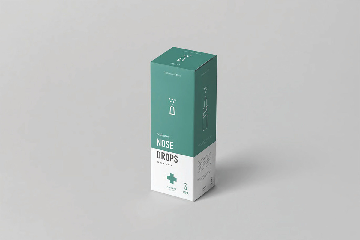 Nose Drops Mockup, a Packaging Mockup by DesignRushMarket (Photo 5 of 9)