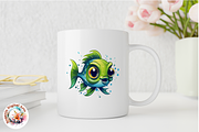 Watercolor Cute Little Fish Clipart, an Object Graphic by Negarin Digital Art (Thumbnail 8 of 11)