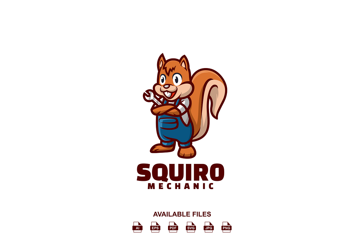 Squirrel Mechanic Logo, a Design Template by artchiles_design