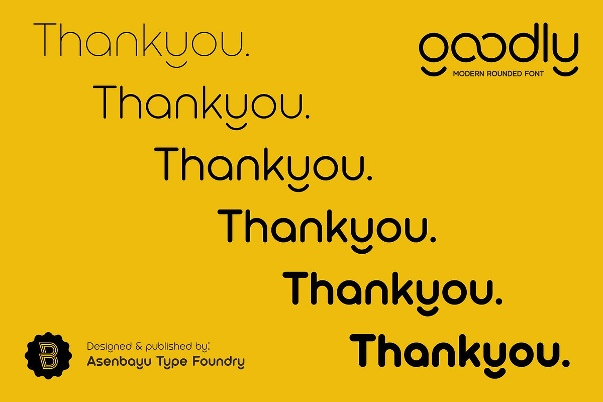 Goodly Fonts Family, a Sans Serif Font by Asenbayu (Photo 15 of 15)